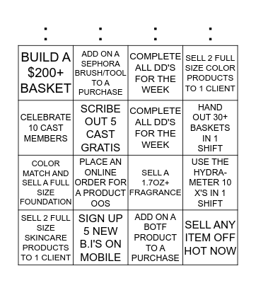 BACK TO SKOOL BLACKOUT BINGO Card