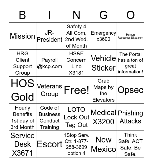 NEO BINGO Card