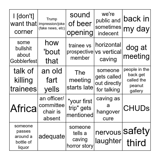 VPICC Bingo Card