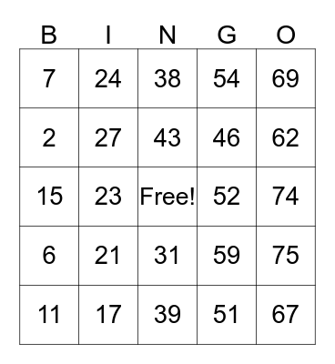 Tammy's Birthday Bingo Card