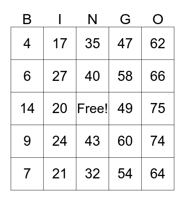 Tammy's Birthday Bingo Card