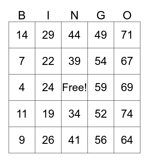 Tammy's Birthday Bingo Card