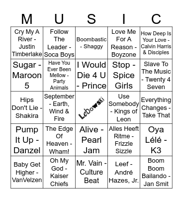 403 Bingo Card