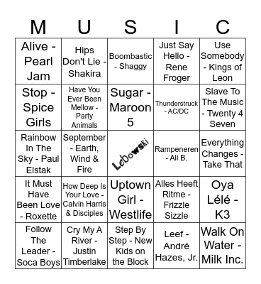 411 Bingo Card