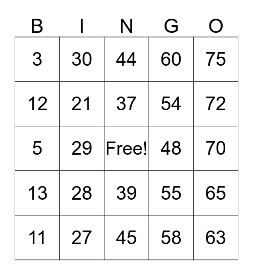 Tammy's Birthday Bingo Card