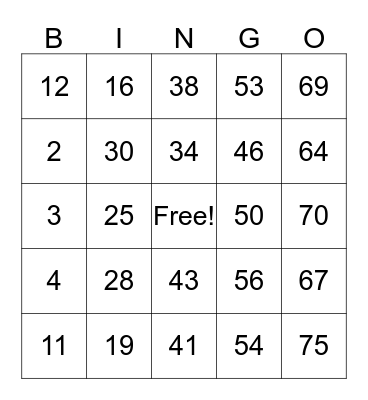 Tammy's Birthday Bingo Card