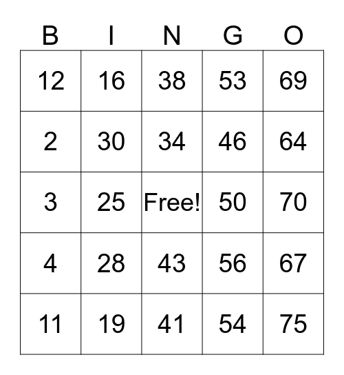 Tammy's Birthday Bingo Card