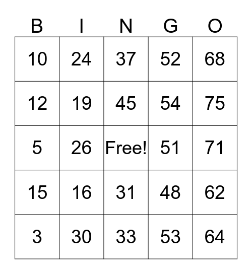 Tammy's Birthday Bingo Card