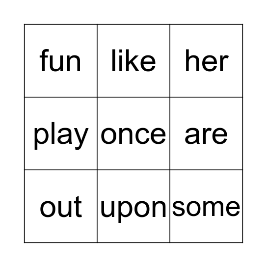 Charlotte's Bingo Card