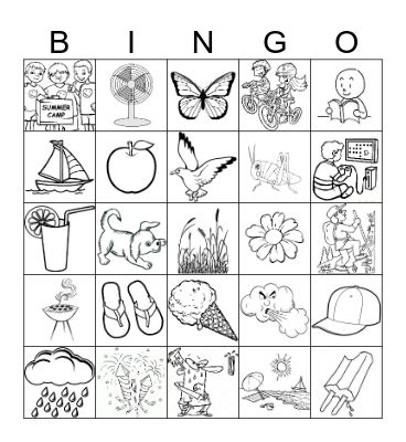 BINGO - Summer vacation! Bingo Card