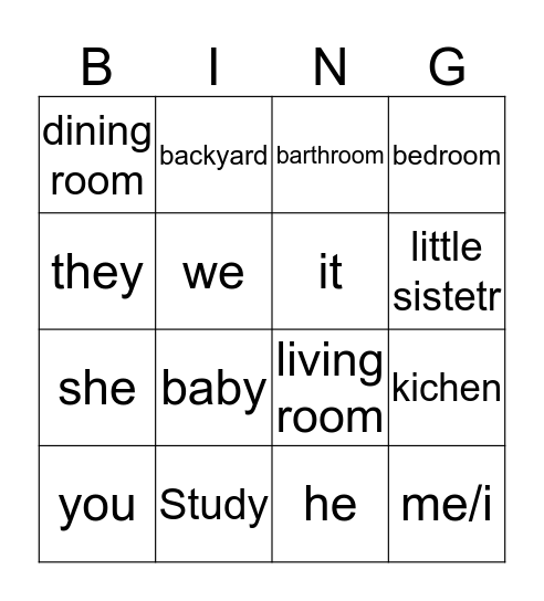 everything Bingo Card