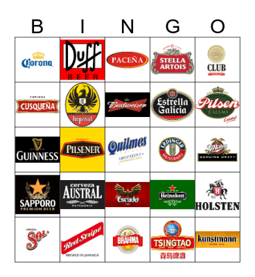 RAFA'S BEERS Bingo Card