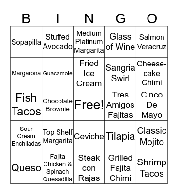 Tres Amigos Bingo Card