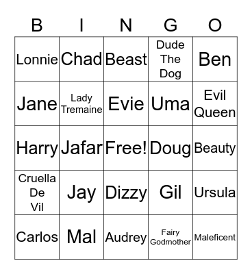 Spa Party Bingo Card