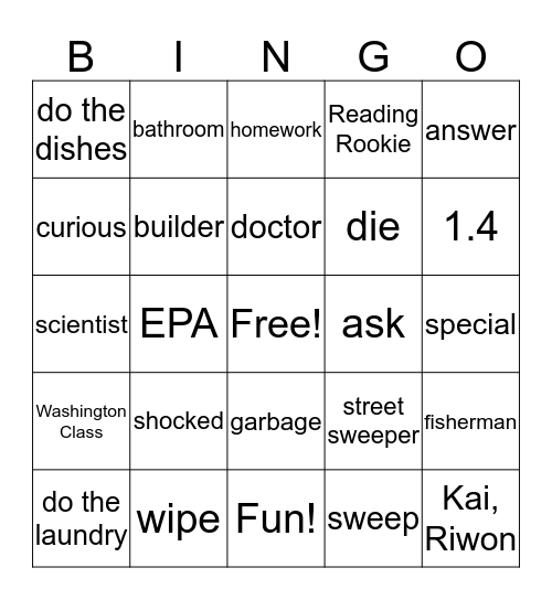 1.4 Review Bingo Card