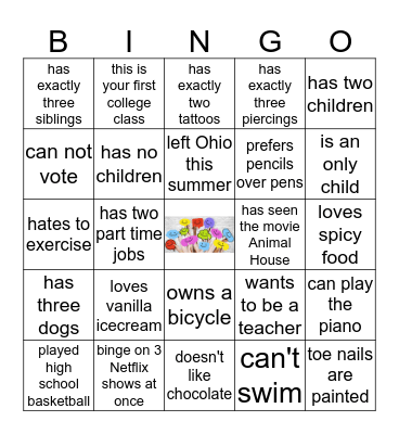 First Day ☺ Bingo Card