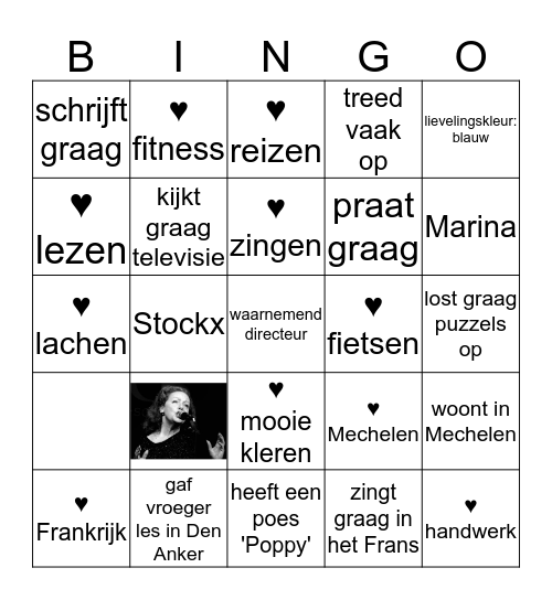 Onze nieuwe directrice Bingo Card