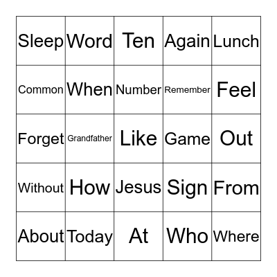 Bingo Card