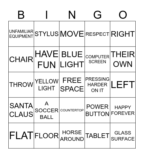 Dynamic Media Equipment Safety Day Bingo Card