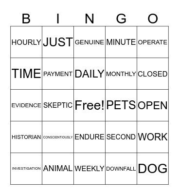 What Makes a Hero?                                  page 198 Bingo Card