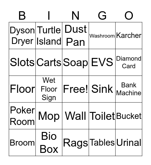 CASINO RAMA EVS Bingo Card