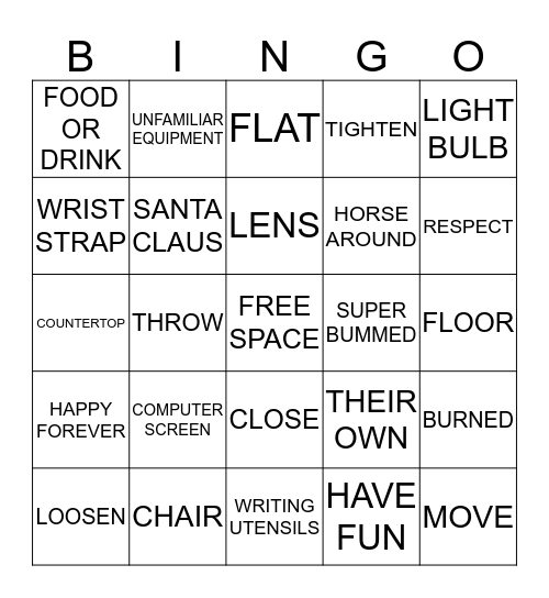 Dynamic Media Equipment Safety Day Bingo Card