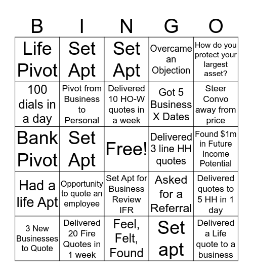 Bunsiness Bingo Card