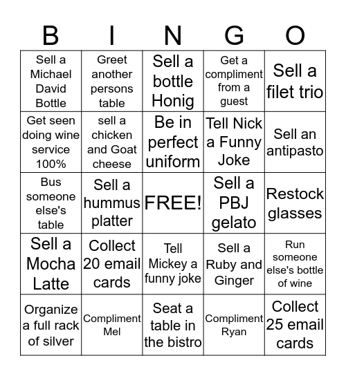 Pintripes Bingo! Bingo Card