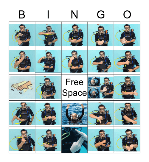 SCUBA Bingo Card