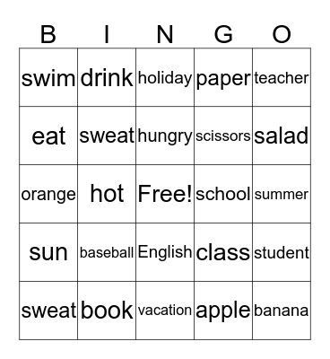 Bingo Card
