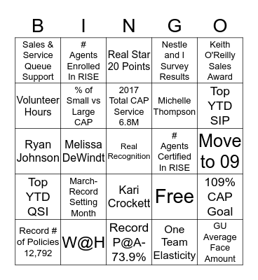 Gerbr Life - 50 Years of Awesome Bingo Card