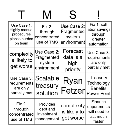 Integrity Bingo Card