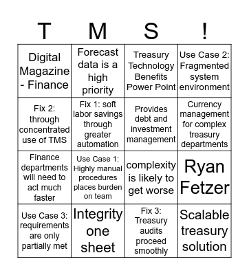Integrity Bingo Card