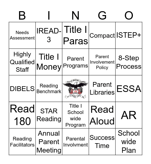 Title I Bingo - Lake Station Community Schools Bingo Card