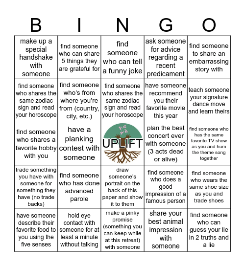 Human Bingo Card