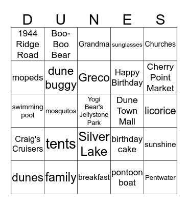 BROEKHUIS BIRTHDAY BASH Bingo Card