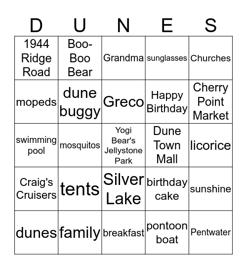 BROEKHUIS BIRTHDAY BASH Bingo Card