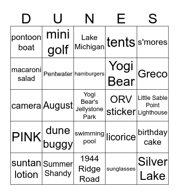 BROEKHUIS BIRTHDAY BASH Bingo Card