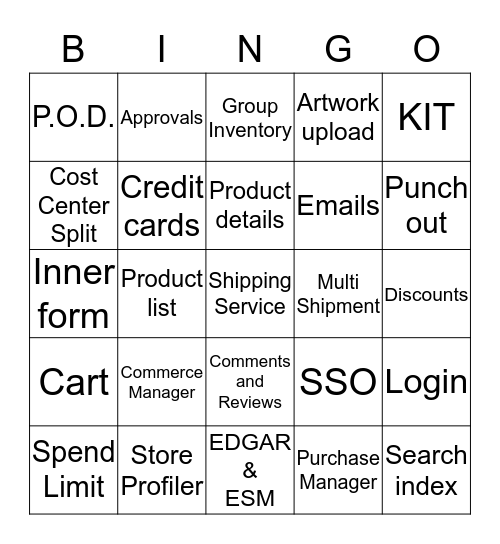 Hotfix Bingo Card