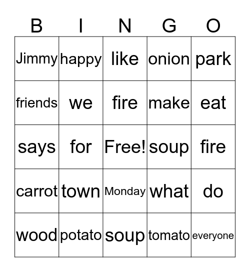 Happy Town Bingo Card