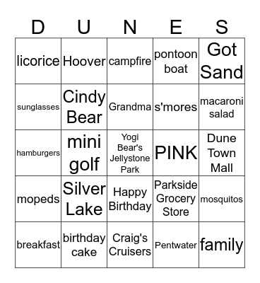 BROEKHUIS BIRTHDAY BASH Bingo Card