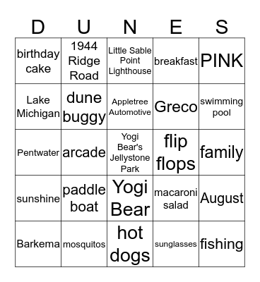BROEKHUIS BIRTHDAY BASH Bingo Card