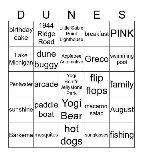 BROEKHUIS BIRTHDAY BASH Bingo Card