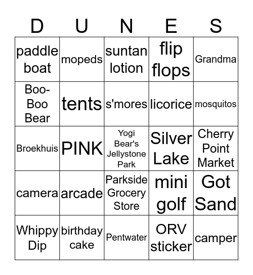 BROEKHUIS BIRTHDAY BASH Bingo Card