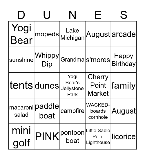 BROEKHUIS BIRTHDAY BASH Bingo Card