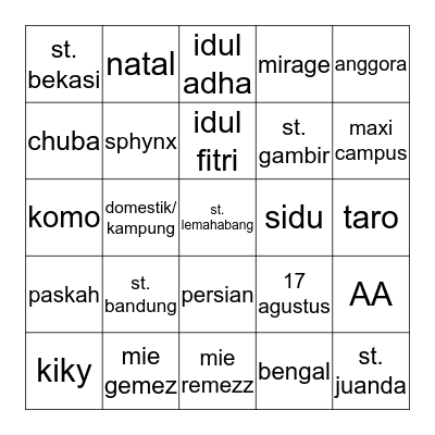 ALUNA GA BOSEN KALAH MULU?! Bingo Card