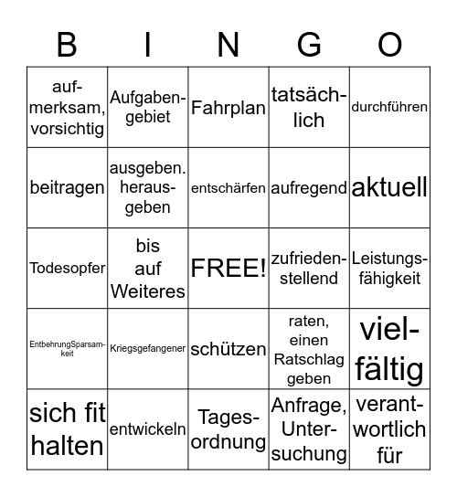 Wordbox Bingo Card