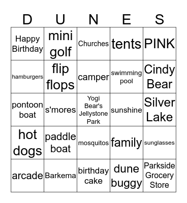 BROEKHUIS BIRTHDAY BASH Bingo Card