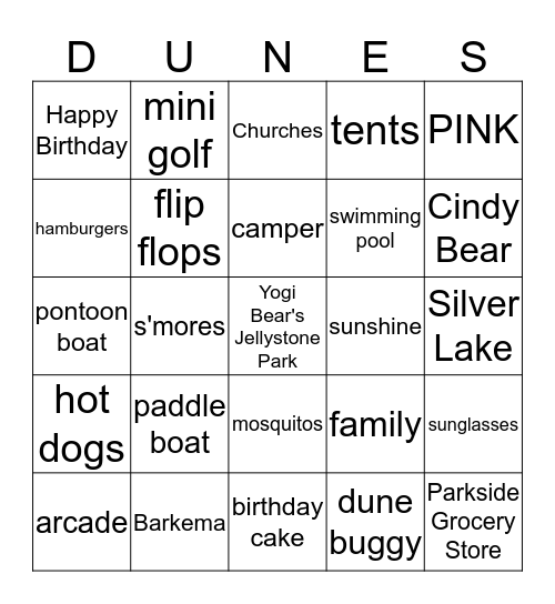 BROEKHUIS BIRTHDAY BASH Bingo Card