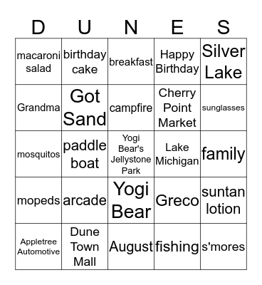 BROEKHUIS BIRTHDAY BASH Bingo Card